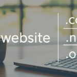 An image representing a "mywebsite" text on the right side with .com .net and .org extensions on the right side.